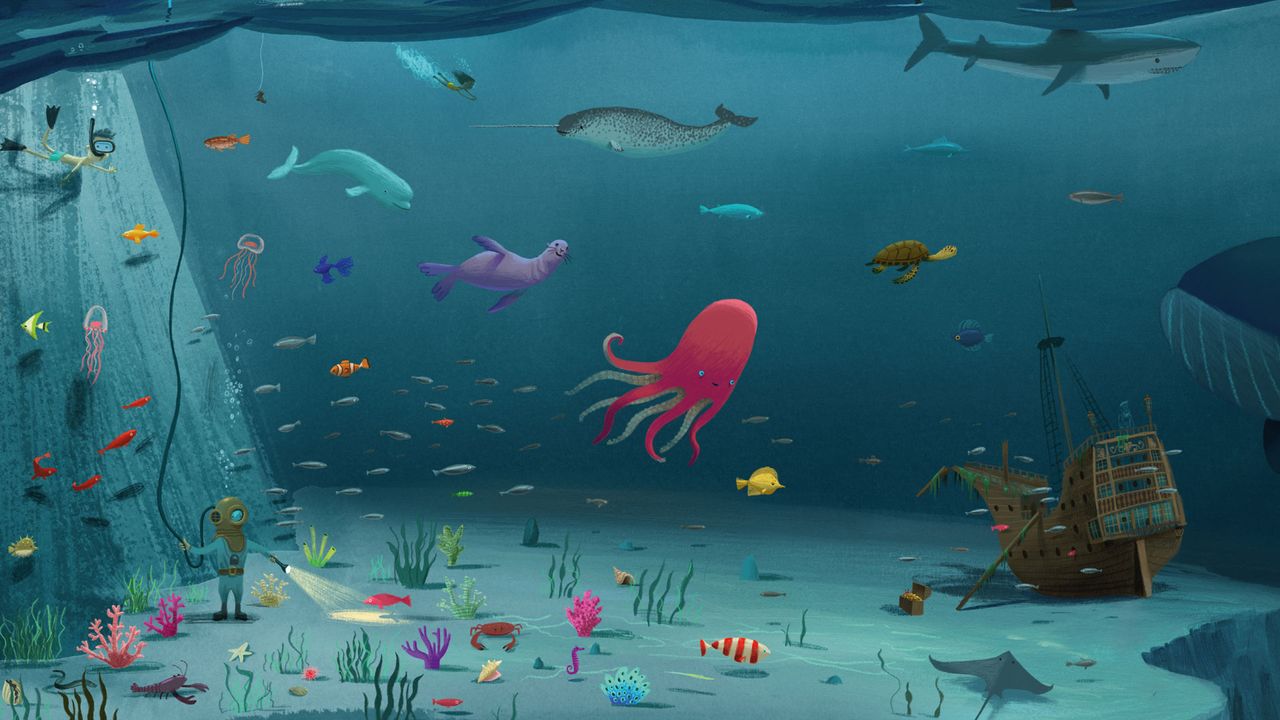 "Why don’t I do a fish-mas tree?" Oliver Jeffers on his charming new project for Apple