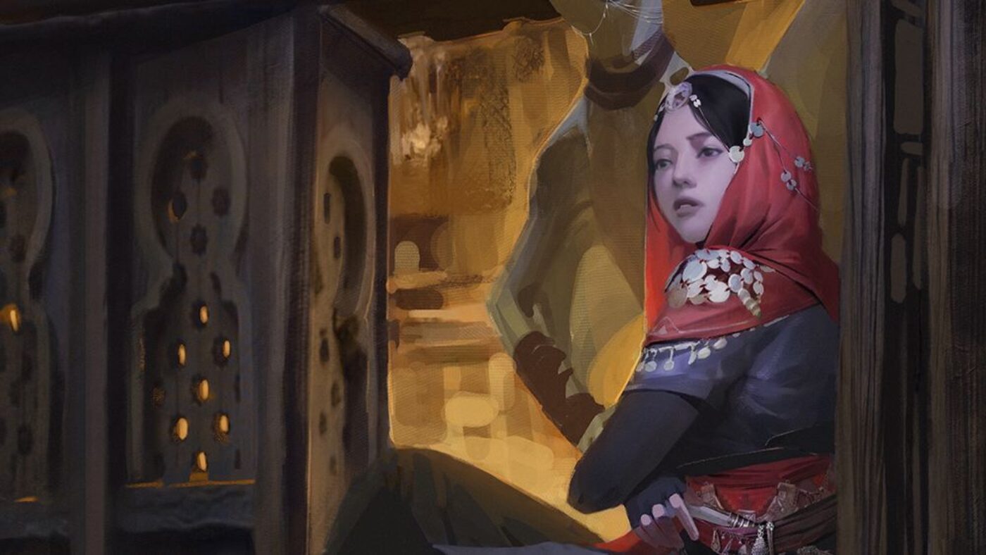 This artist depicts fantasy characters with touching emotional depth