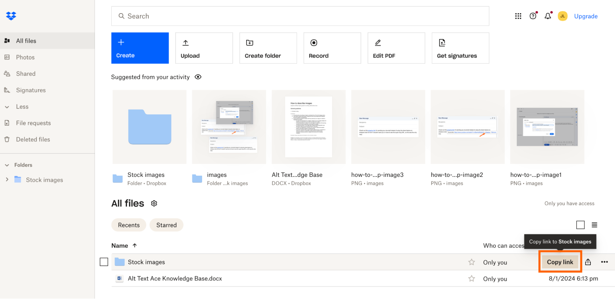 How to create a direct download link in Dropbox