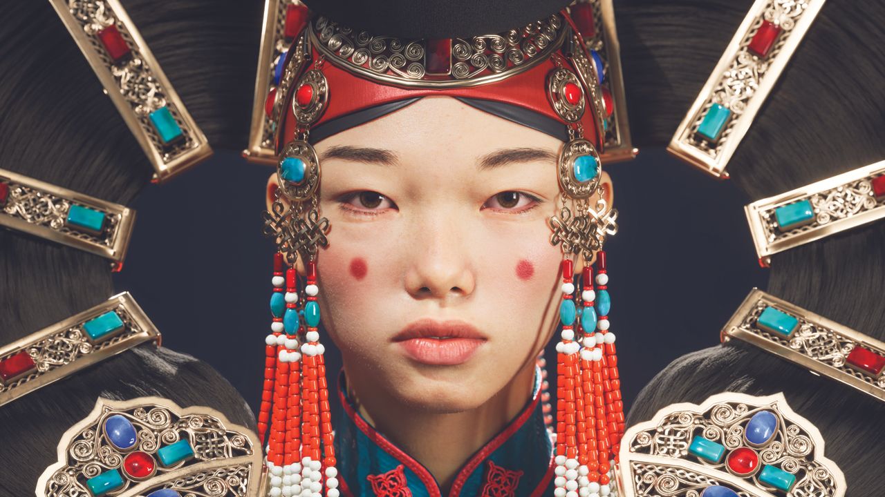 This strikingly realistic 3D character design fuses Netflix-style inspiration with authentic historical influence